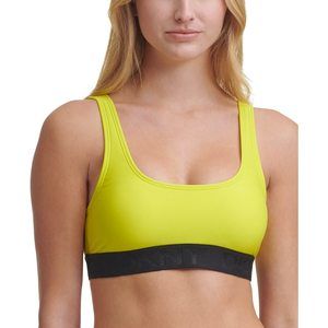 $68 DKNY Stretch Removable Cups Lined Scoop Neck Swimsuit Top Size Medium